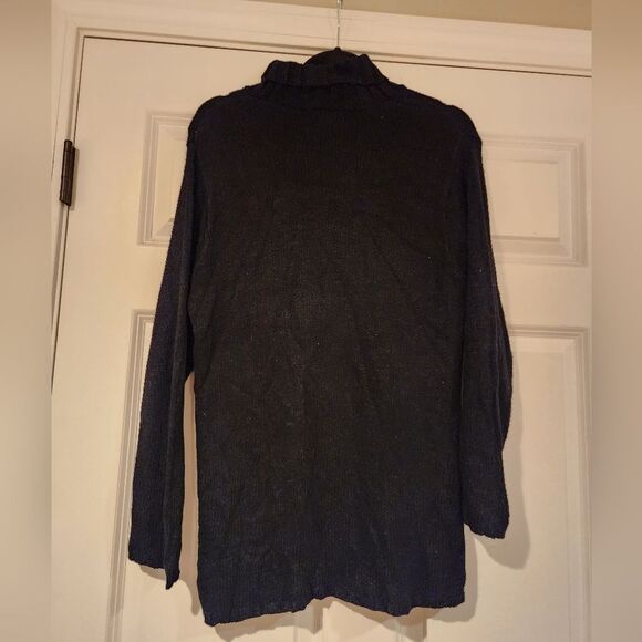 New Palette stretchy black heavyweight turtleneck sweater M - Picture 4 of 4